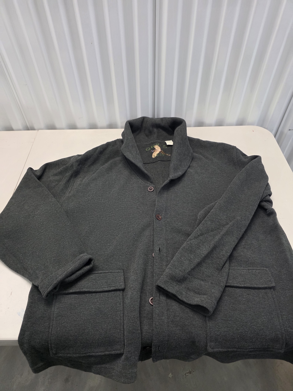 Orvis Shawl Collar Button Up Men's Size XXL